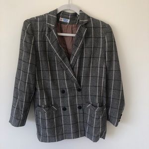 Vintage Grey plaid blazer